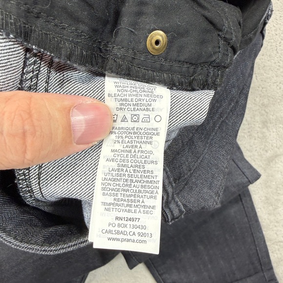 Prana Jeans Women's 2 Kayla High Rise Gray Solid Stretch Denim Slim Straight Fit - Picture 6 of 15